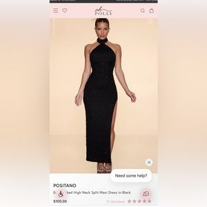 Black embellished gown